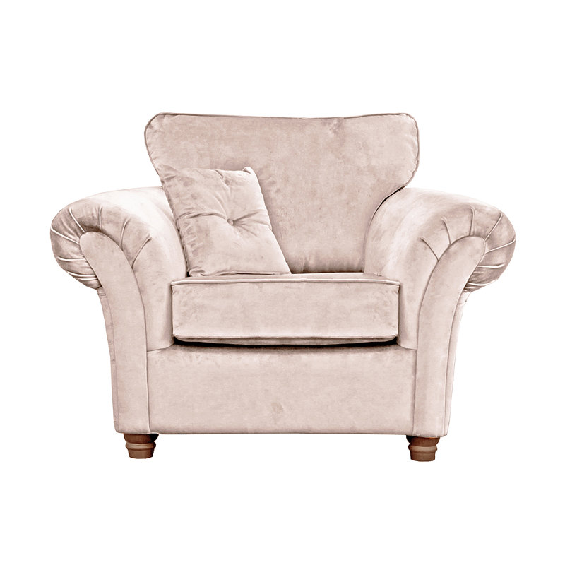 Lila Velvet Accent Chair, Blush