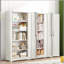 Armoire de rangement en métal durable avec portes verrouillables et 4 tablettes réglables, parfaite pour les espaces de garage ou de bureau organisés