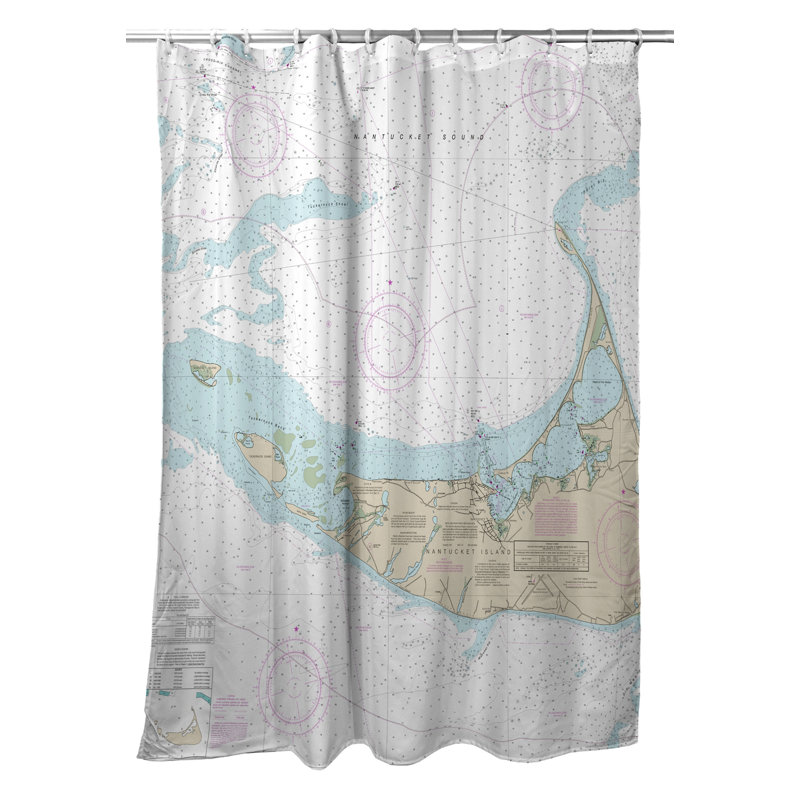 Rideau de douche simple ma nantucket, island