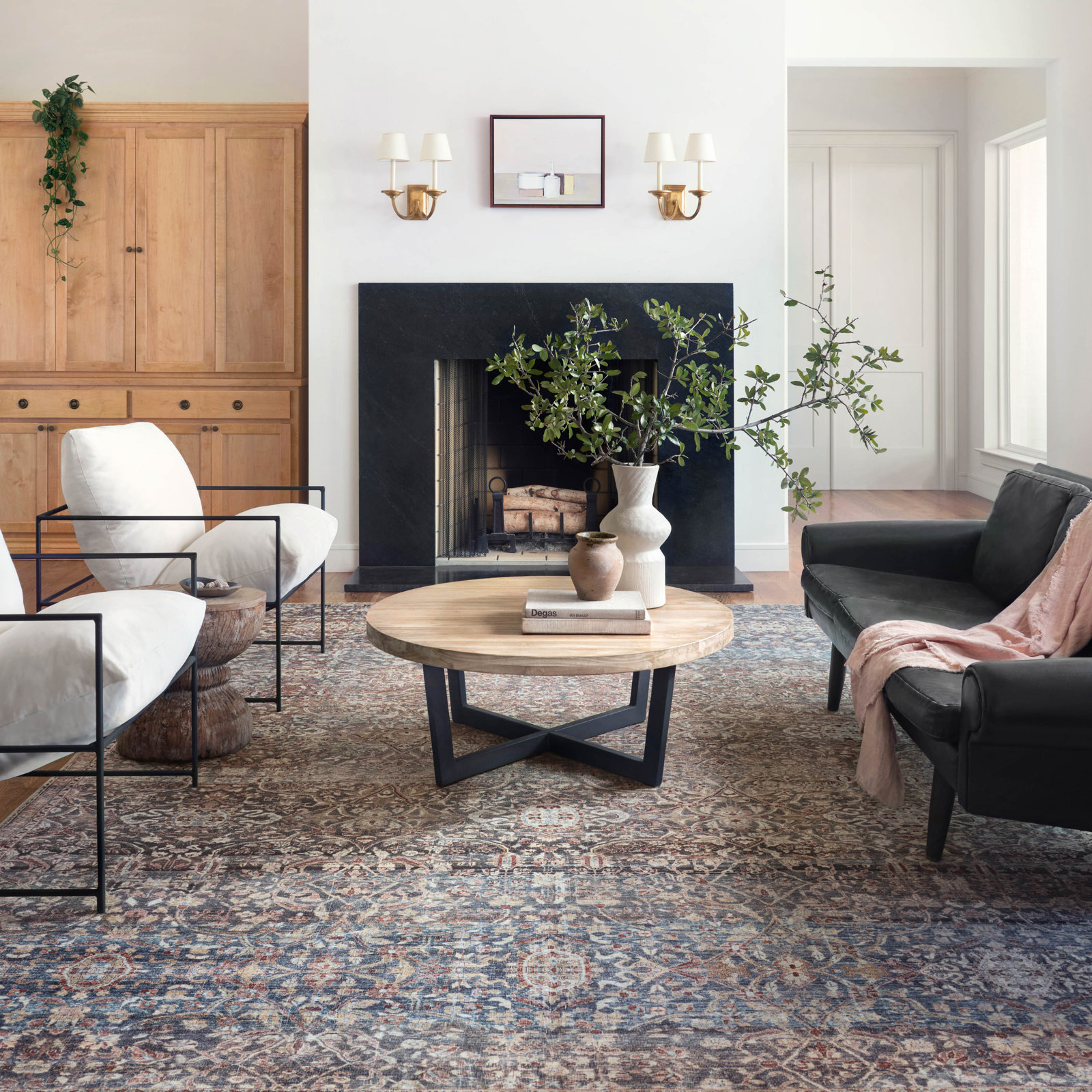 Chris Loves Julia x Loloi Jules Denim Spice Rug, Rectangle 7'6" x 9'6"