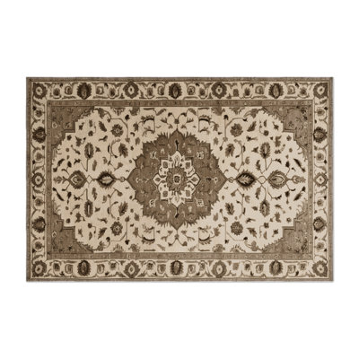 Tabriz Beige Indoor and Outdoor Area Rug