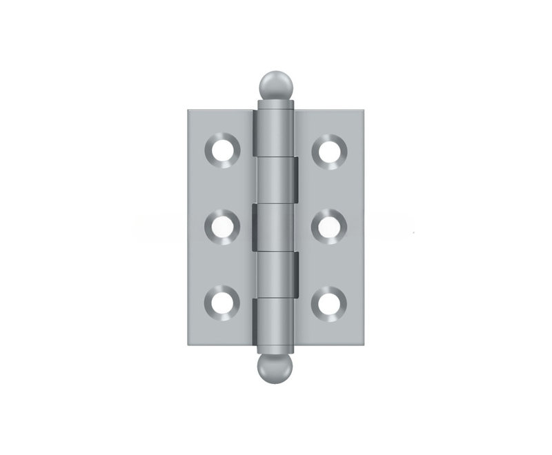 10'' x 10'' Solid Brass Traditional Hinge, Brushed Chrome, 2.5" H x 2.68" W