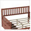 Lit plateforme robuste en bois, format standard, avec barrières de sécurité et tiroirs de rangement, idéal pour les chambres modernes et peu encombrantes.-641800376-642621170