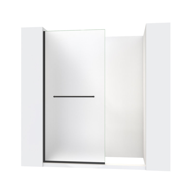 DreamLine Linea l 34 po x H 72 po paroi de douche sans cadre, Noir mat