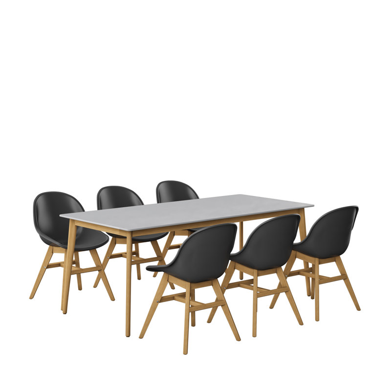 Ensemble de salle à manger rectangulaire pour 6 personnes 75 po Anautica