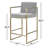 Krassen Upholstered 26.4'' Counter Stool with Metal Frame