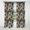 Rideau occultant en velours marbre bleu sarcelle et orange - 1 panneaux