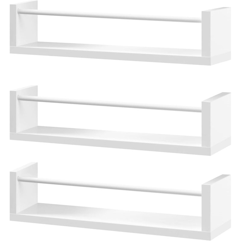 Averlie Solid Wood Floating Shelf