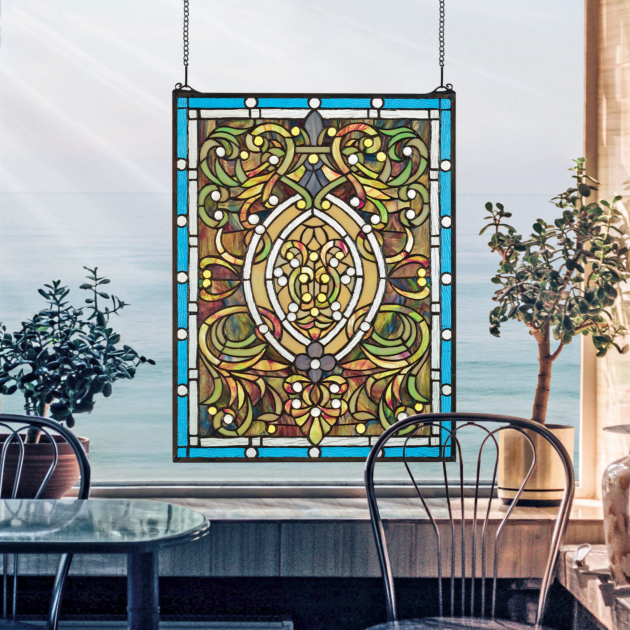 Design Toscano Beguiled Tiffany Stained Glass Window & Reviews Wayfair