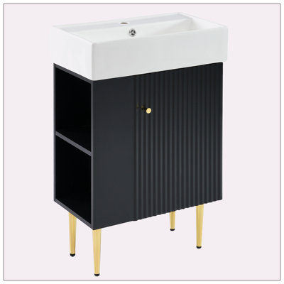 Meuble-lavabo de rangement à gauche 21,6 po
