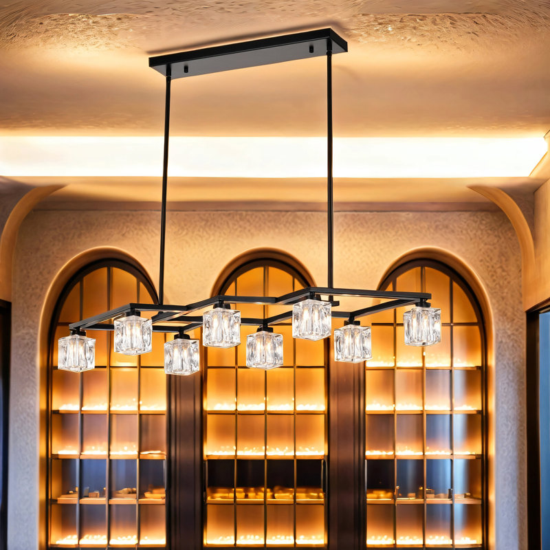 Lustre de cuisine 8 lumières (8 ampoules G9 incluses)