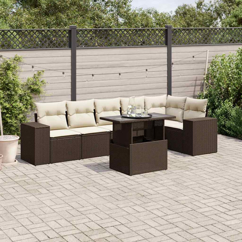 Ensemble de canapé de jardin Vidaxl - brun