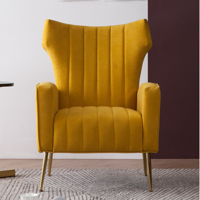 Floreal 27.5" Wide Velvet Wingback Chair