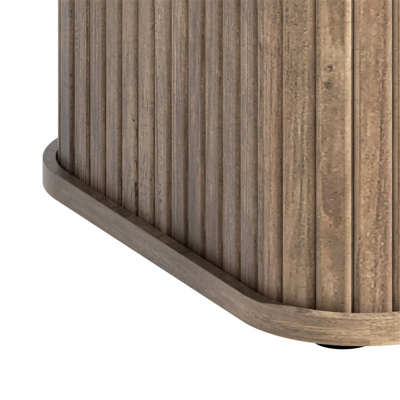 Square End Table, Brown