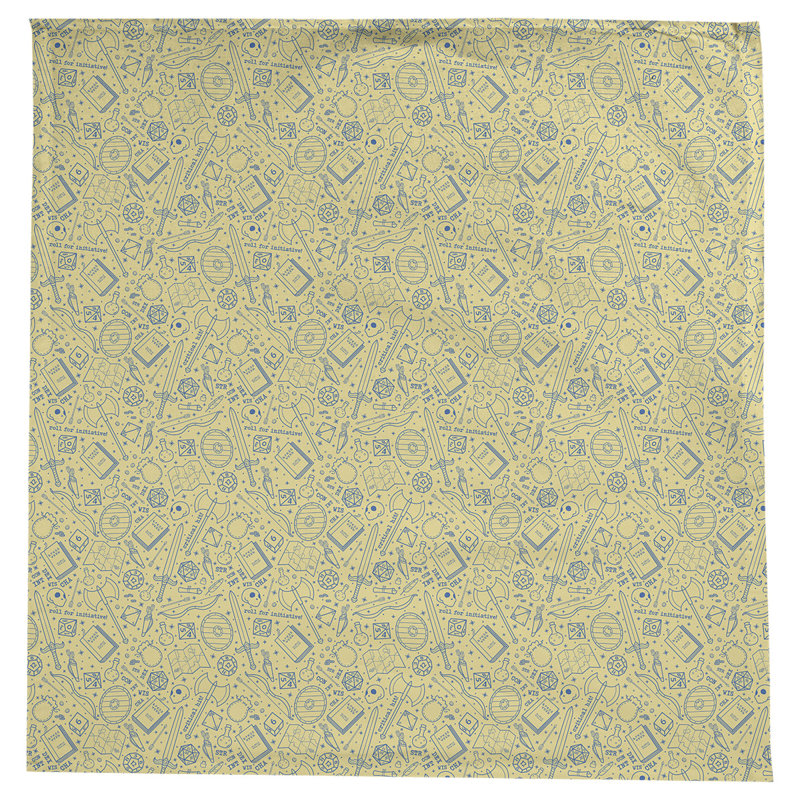 Nappe à motif rpg Leffel, Jaune / Bleu