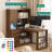 L Shaped Desk,Computer Desk With Drawers,Bookshelf,With LED Light,Modern Corner Desk,Home Office Desk,L-Shaped Study Table Writing Desk,Corner Gaming Computer Desk With Storage
