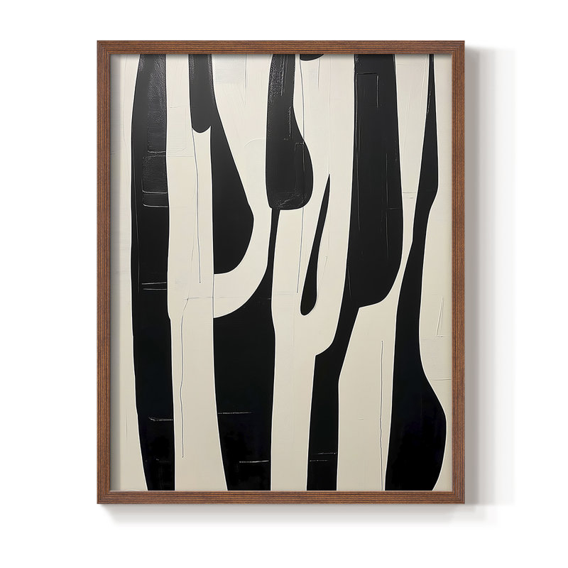 ABSTRACT Series DCXCIII Framed Print - Solid Wood, Walnut, 30" H x 24" W