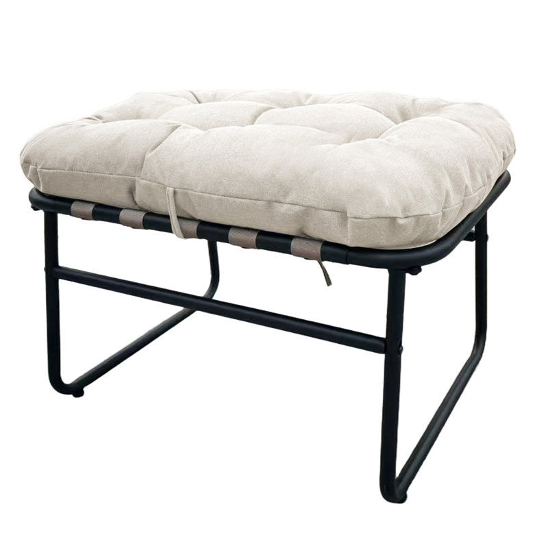 Solace Outdoor Rocking Chair and Stool, Beige