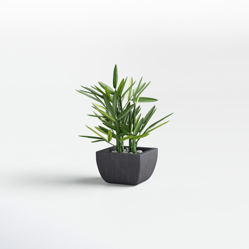 Faux bambou en pot décoratif 18 po Millsaps, H 10 po x l 5 po x P 5 po