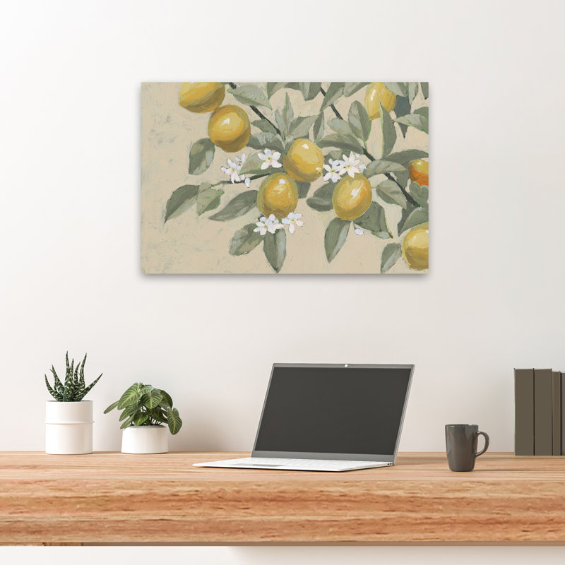 Branche de citron contemporaine neutre, H 24 po x l 16 po