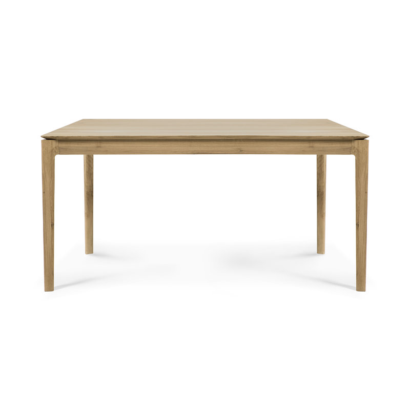 Bok Solid Wood Dining Table, Varnished Oak, 30"H x 71"L x 35.5"W