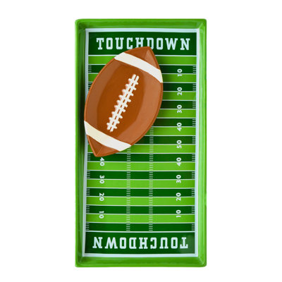 Godinger League Football Field Chip & Dip