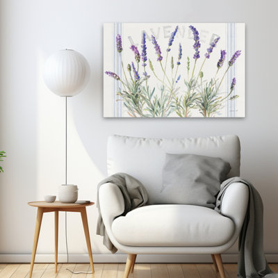 Blossoms And Blue Floursack Lavender V Art