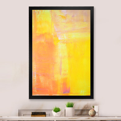 Yellow And Orange Modern Art - Modern & Contemporary Canvas Art Print