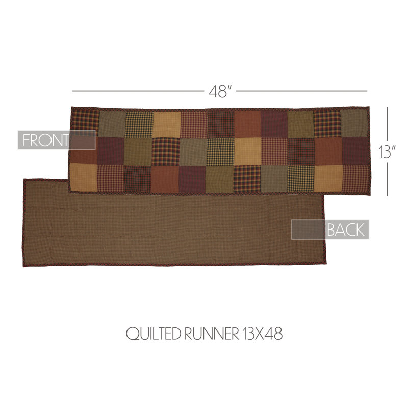 Heritage Farms Quilted Runner 13X72, 48" x 13"
