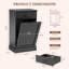  Armoire poubelle inclinable 15 gallons, finition texturée, rangement caché pour les déchets de cuisine et de salon - Noir-122602529
