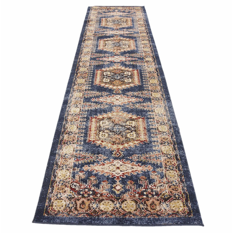 Tapis brun à motif oriental Ulla, Tapis de couloir 2 pi x 6 pi