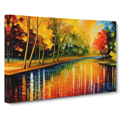River By The Trees Vol.1 Abstract - Wrapped Canvas Painting