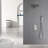 Modern 10" Rectangle Wall Mounted Complete Shower System With Anti-Scald Pressure Balance Valve-129021942