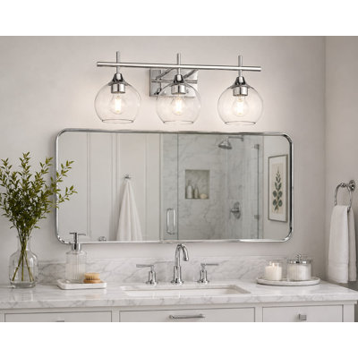 Éclairage pour meuble-lavabo à 3 lumières à intensité variable Leyburn