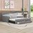 Three Drawers Upholstered Daybed with Trundle-1266376238-1266376225