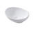 16" x 13" Oval White Bathroom Sink Ceramic Above Counter Vessel Sink Egg Shape Bowl