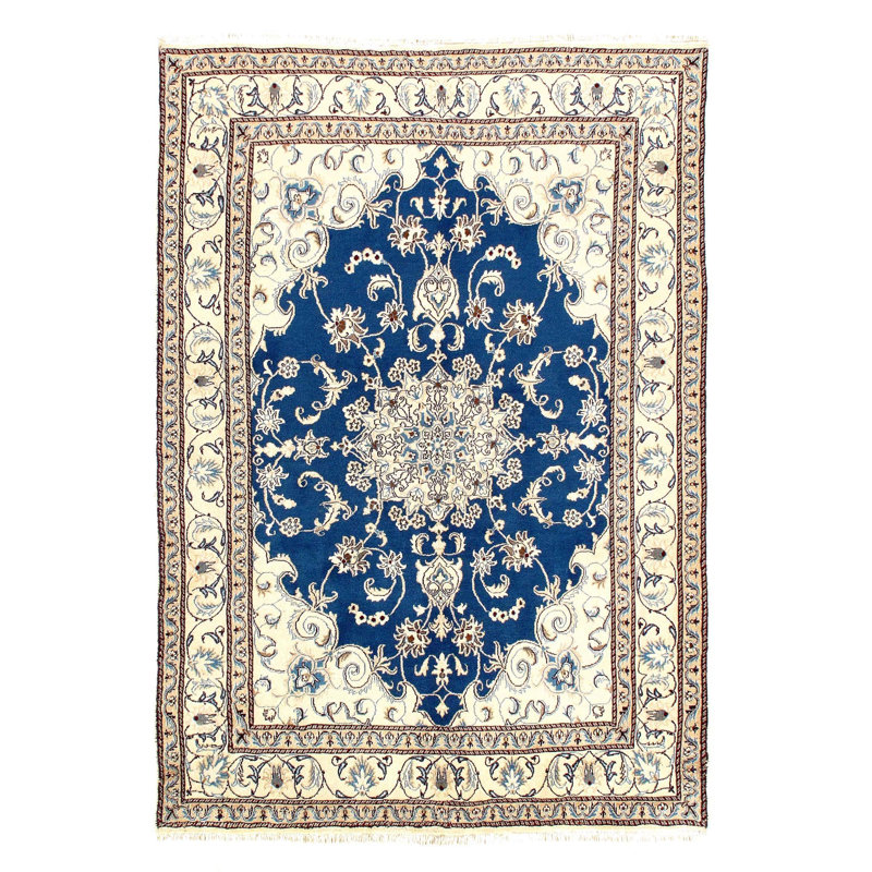 Oriental Area Rug in Light Blue