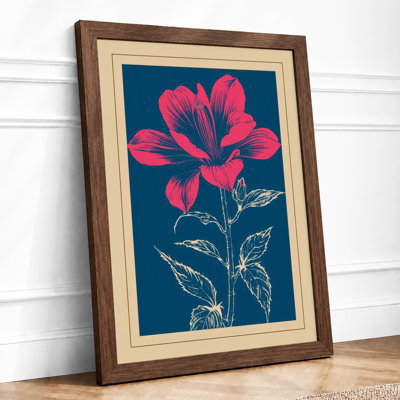 Magenta Study Botanical - Framed Print