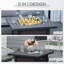 Bulhary Square Propane Gas Fire Pit Table, 50000 BTU Rattan Smokeless Firepit Patio Heater with Glass Screen