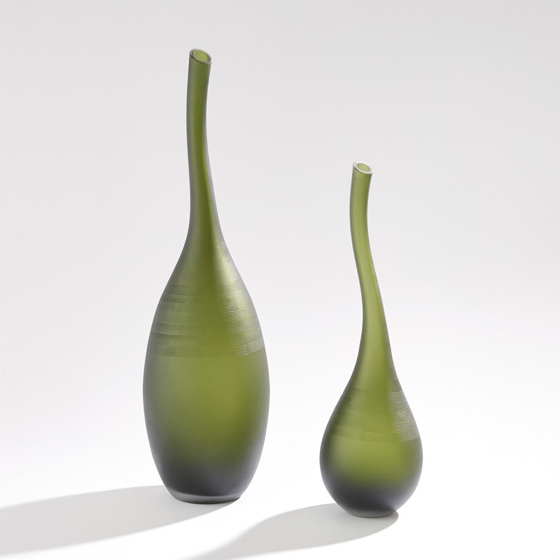 Curvature Bottle, 24.25" H x 7" W x 7" D, Olive