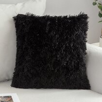 Shinnwa Grey Round Dorm Fur Chair Cushion Pad with Furry Faux Fur Cover  Small Mini Cute Seat Cushion for Kids Desk Chair Teen Girls Bedroom Décor  16