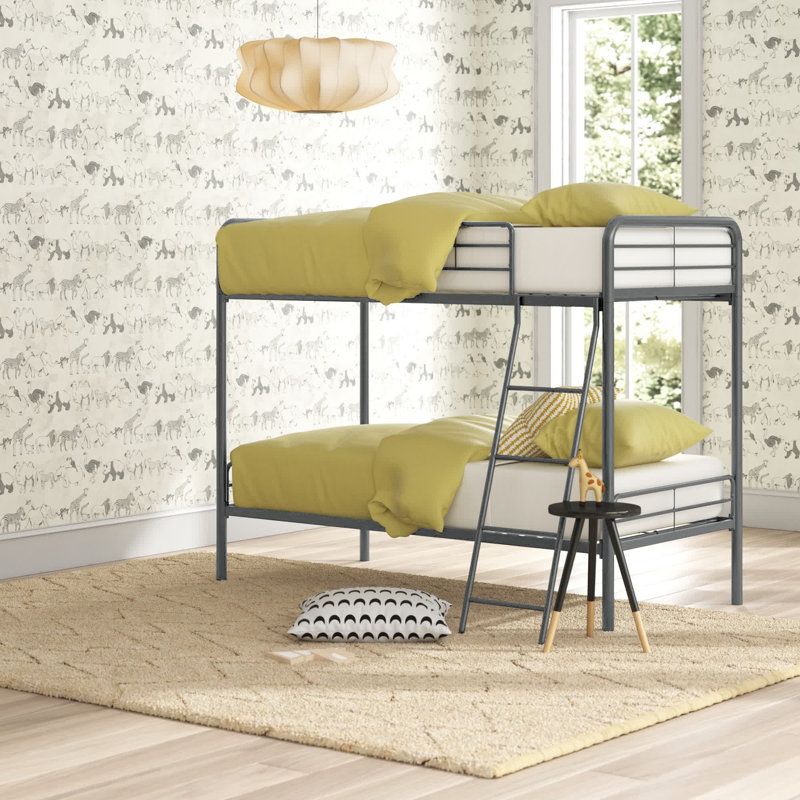 Lit superposé simple en métal Inko par Mack & Milo ™, Gris