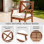 Chaise de patio d'extérieur en eucalyptus