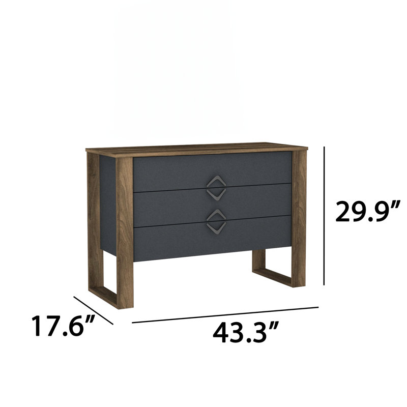 Commode 3 tiroirs Monabo
