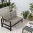 Oltjana Left Arm Outdoor Loveseat With Sunbrella Cushions-124071215-122444629