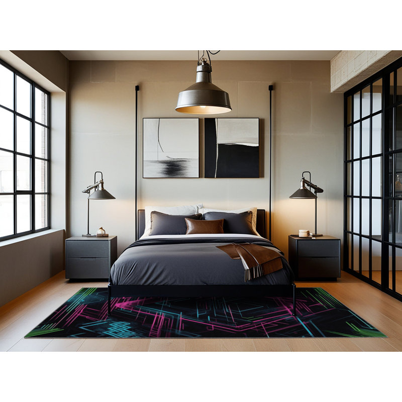 Spectrum Leap Rug, Round 8'