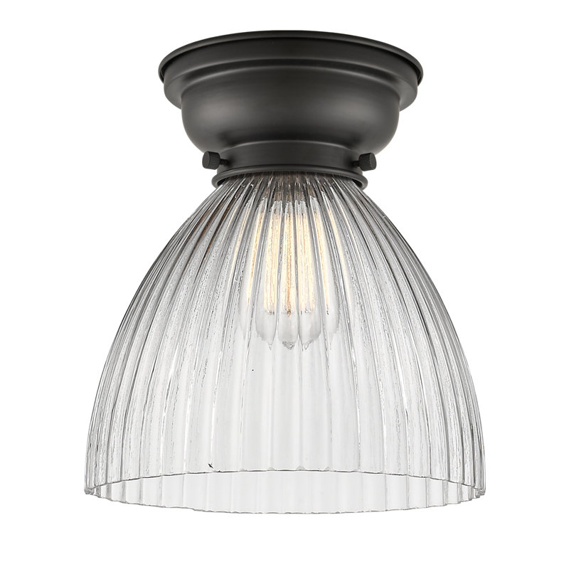 Tallulah Glass Flush Mount, Antique Brass, No Bulb Included