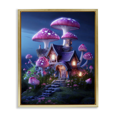 "Mystical Forest Cottage", art mural encadré par Sasha