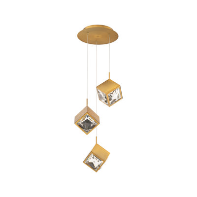 Ice Cube Round Multi-Light 4-CCT Pendant