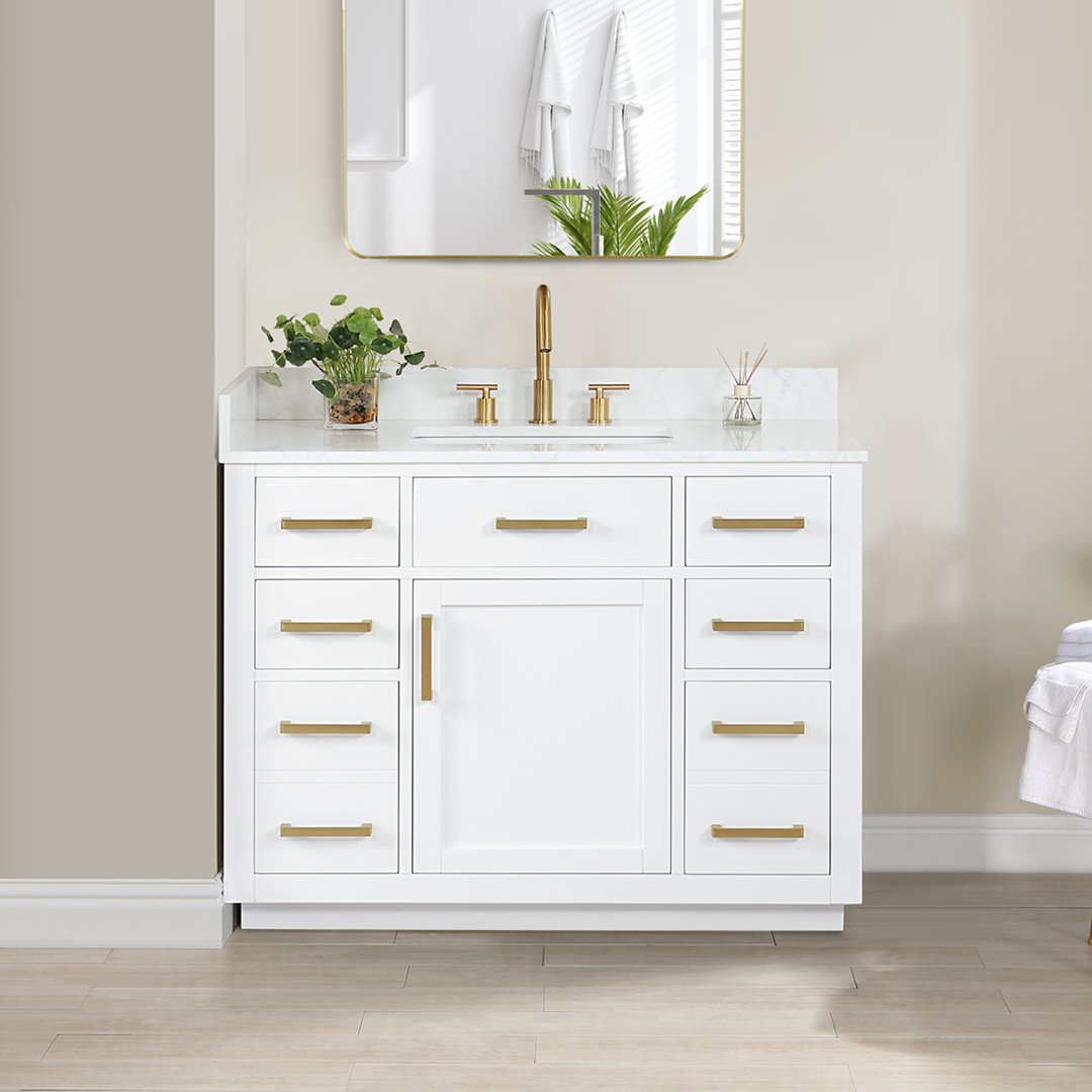 Gavino 42" Single Bathroom Vanity Set Rosdorf Park Base